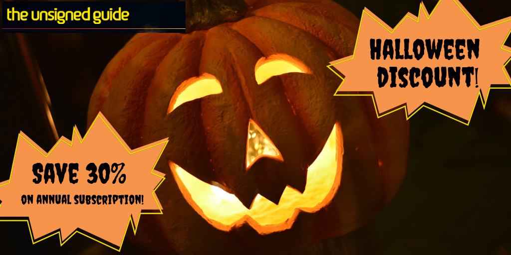 Save money with our spooky spine-tingling discount! 30% off annual subscription to The Unsigned Guide...